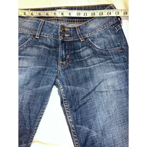 Hudson Beth Jeans semi boot cut double button low rise jeans - Picture 5 of 11